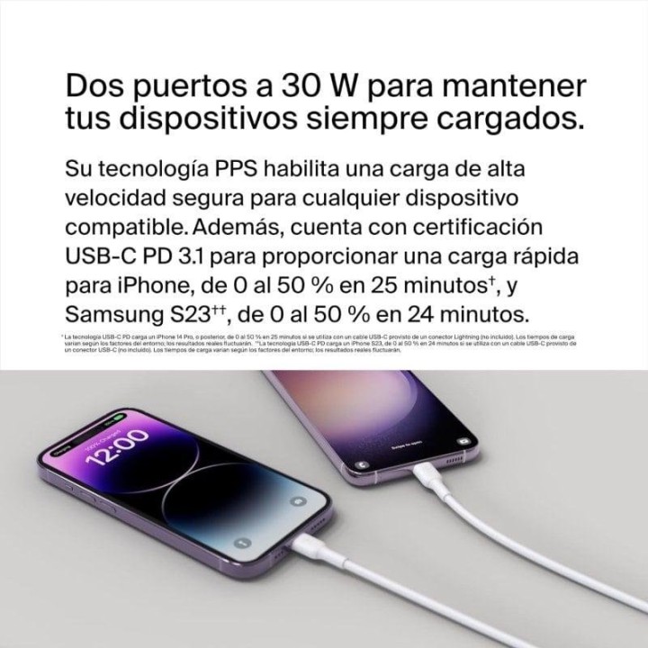 Belkin BoostCharge Pro Cargador de Pared USB-C con PD 60W