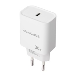 Cargador Pared Nanocable 1xUSB-C Blanco (10.10.2009)