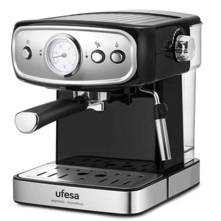 Ufesa Brescia CE7244 Cafetera Espresso 20 Bares Negra/Inox