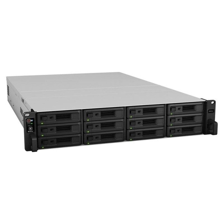 Servidor NAS rack Synology 12 bahías Xeon D-1541 8GB DDR4 2U expansión PCIe