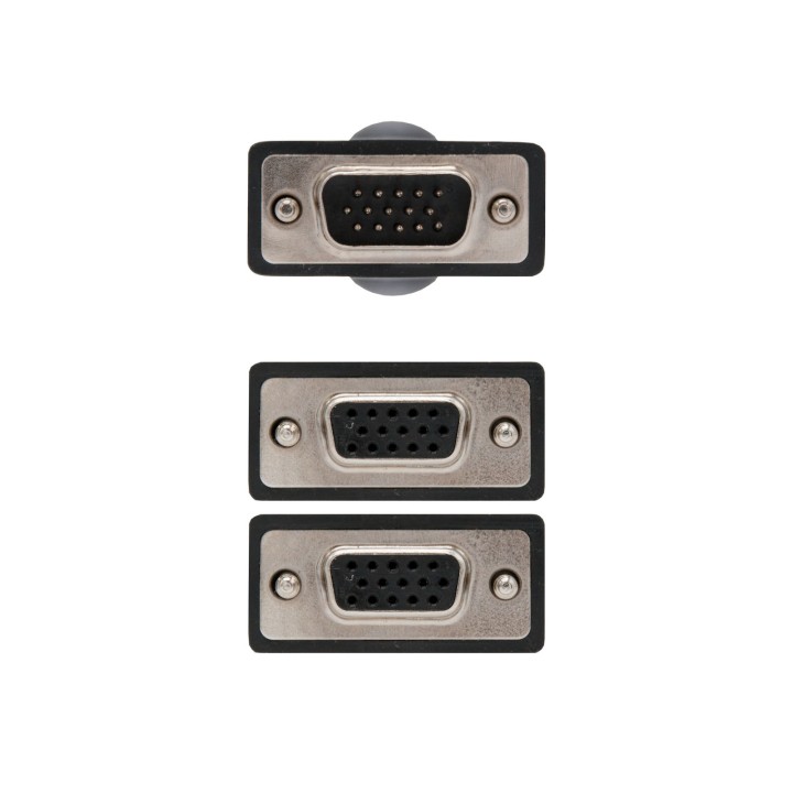 Nanocable 1xVGA/M a 2xVGA/H 45Cm Negro (10.15.2000)