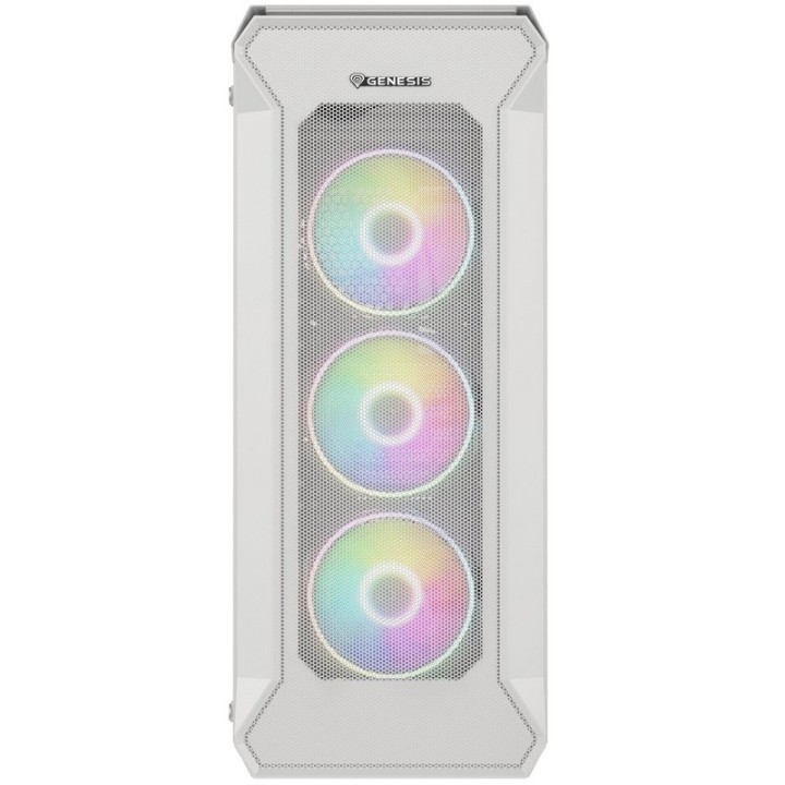 Genesis Irid 505 V2 ARGB Midi Tower Cristal Templado USB 3.0 Blanca