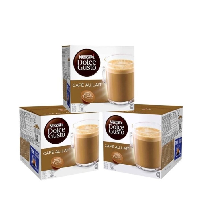 Nescafé Dolce Gusto Café con Leche Pack 3 Cajas de 16 Cápsulas