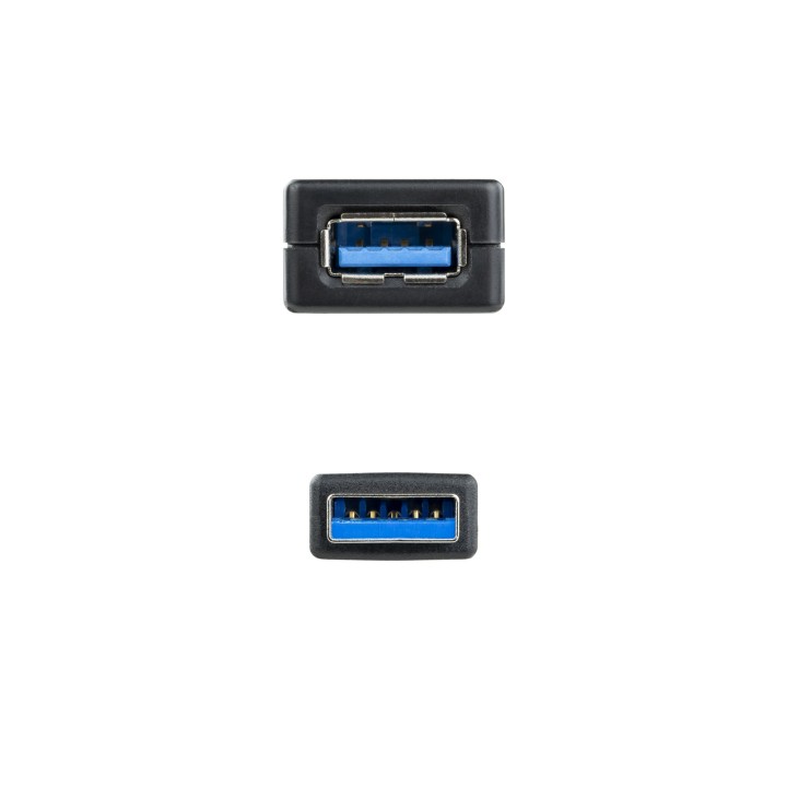 Nanocable USB-A/M a USB-A/H 10m Negro (10.01.0312)