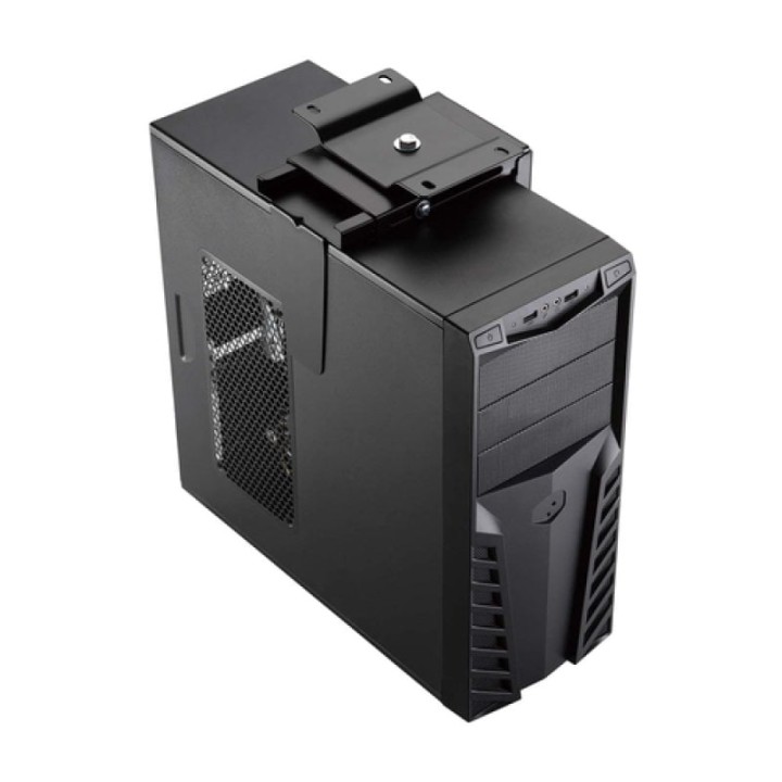 Aisens Soporte Giratorio Y Altura Personalizable para CPU por Debajo de Escritorio con Bloqueo Fácil