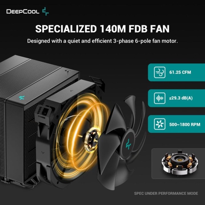 DeepCool ASSASSIN 4S Ventilador CPU 140mm Negro