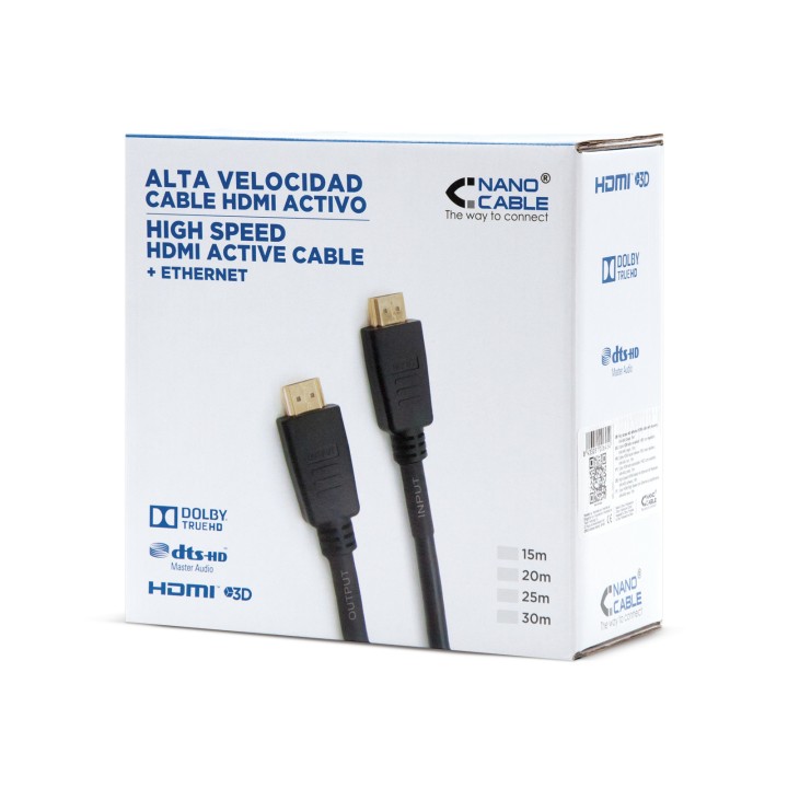 Nanocable HDMI A/M a HDMI A/M 15m Negro (10.15.1815)