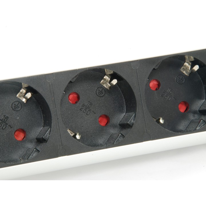 Regleta EQUIP 3 Tomas AC 2xUSB Negra/Plata (EQ333304)