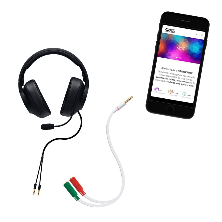 Nanocable Audio 3.5mm/M a 2x3.5mm/H 20cm (10.24.1201)