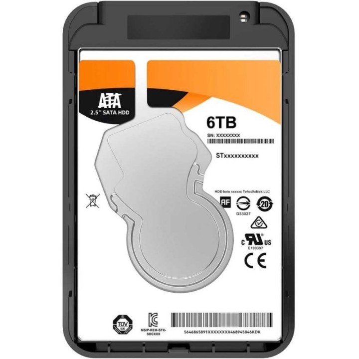 Aisens ASE-2521B Caja Externa para Disco Duro 9.5mm 2.5" SATA USB 3.0 Negra