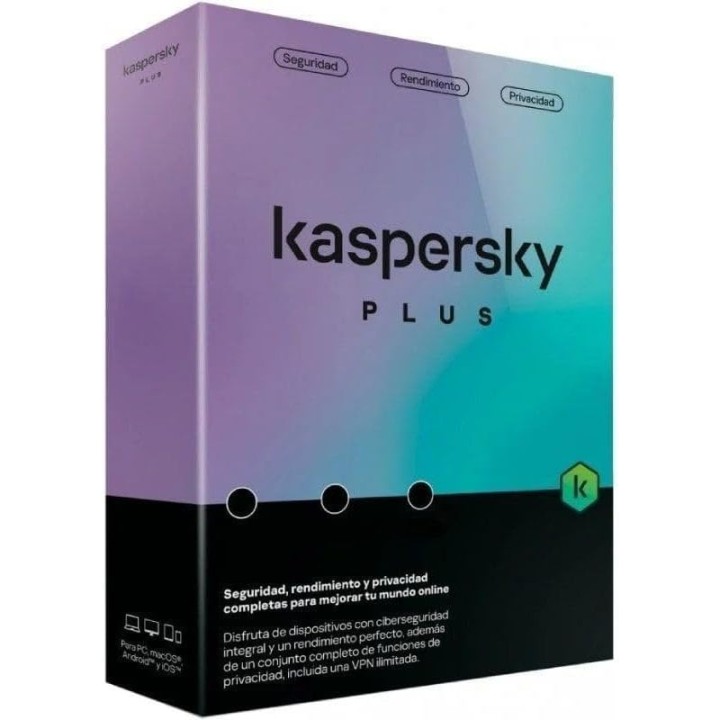 Kaspersky Plus 2023 5 Dispositivos Caja 1 Año