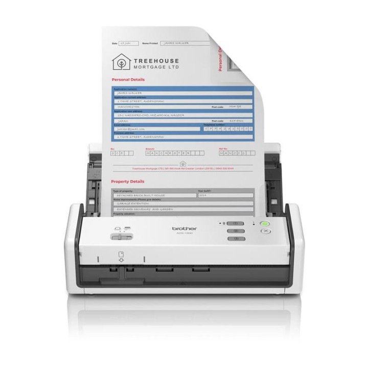 Brother ADS-1300 Escáner Documental Compacto con Alimentador de Documentos ADF Dúplex USB
