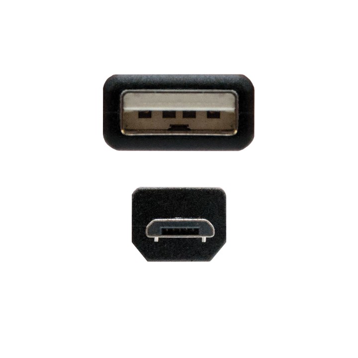 Nanocable USB-A/M a mUSB-B/M 0.8m Negro (10.01.0500)