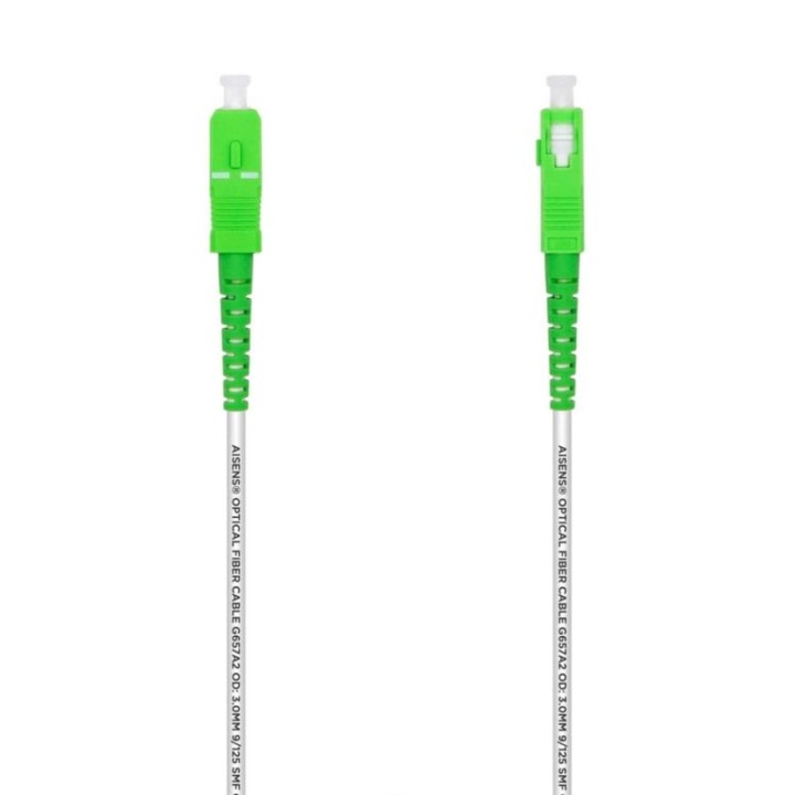 Aisens Cable Fibra Óptica Latiguillo G657A2 3.0 9/125 SMF Simplex CPR DCA LSZH, SC/APC-SC/APC 2.0M