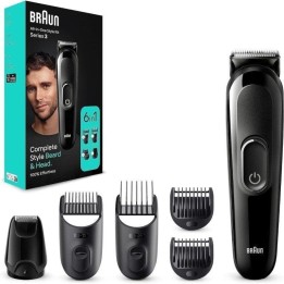 Cortapelos Multifunción Braun MGK3410 Inalámbrico 1-21mm 50min 4 Peines Lavable Precisión