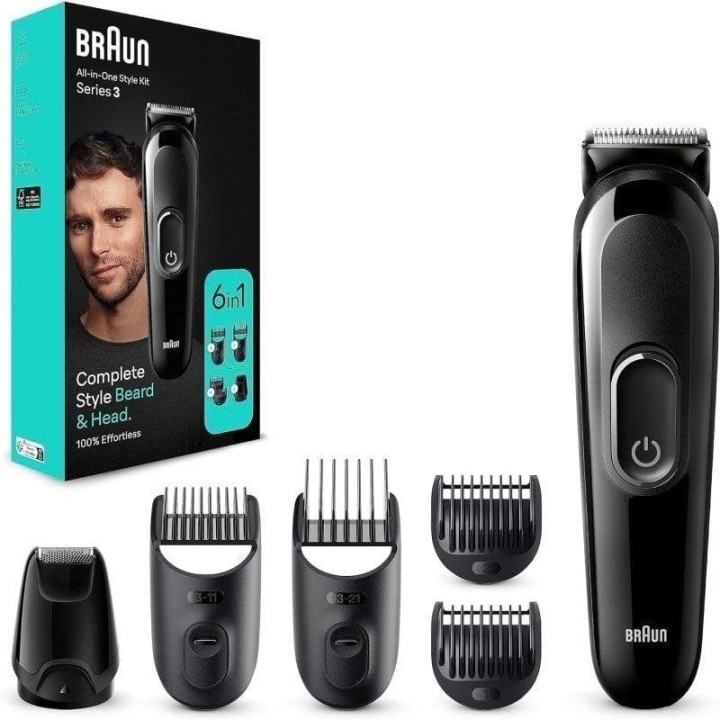 Cortapelos Multifunción Braun MGK3410 Inalámbrico 1-21mm 50min 4 Peines Lavable Precisión