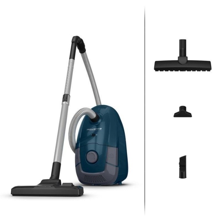 Rowenta RO3126 Power XXL Aspiradora de Suelo con Bolsa 900 W 4.5L Azul Oscuro/Gris