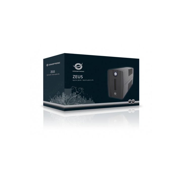 S.A.I. CONCEPTRONIC 650VA 360W 4 Tomas Negra (ZEUS01ES)