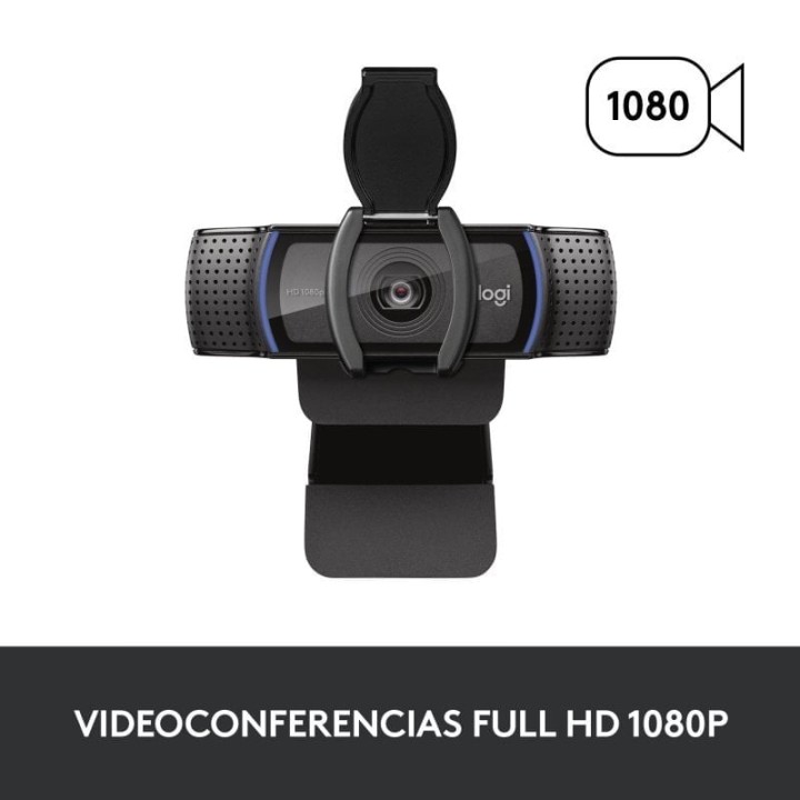 Logitech C920s Pro Webcam Full HD con Corrección de Iluminación + Logitech H390 Auriculares con Supresión de Ruido