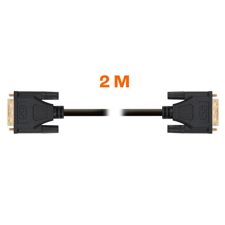PcCom Essential Cable DVI Macho a DVI Macho 2m Negro