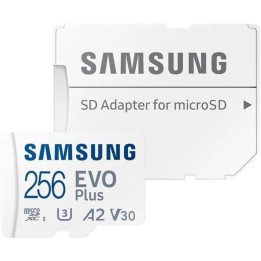 Samsung EVO Plus MicroSDXC 256GB UHS-I U3 V30 Clase 10 + Adaptador SD