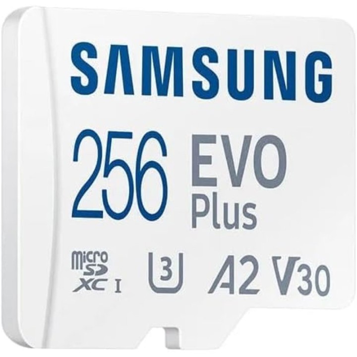 Samsung EVO Plus MicroSDXC 256GB UHS-I U3 V30 Clase 10 + Adaptador SD