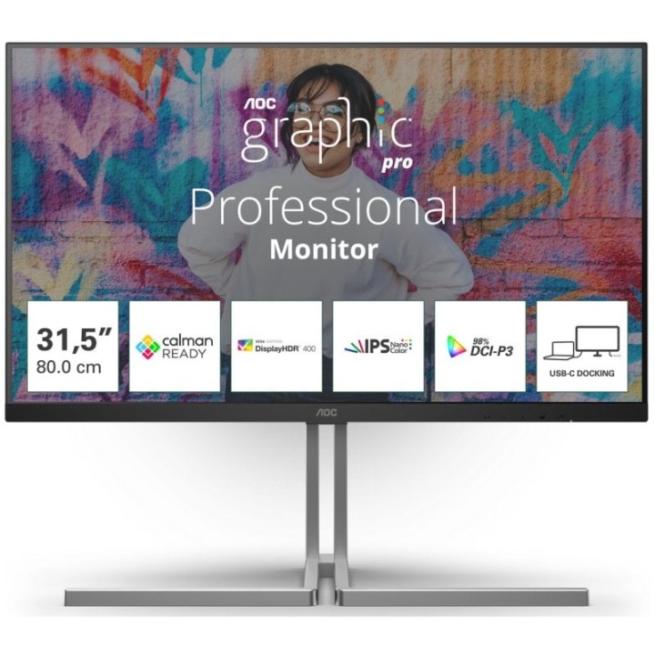 AOC Graphic Pro U32U3CV 31.5" LED Nano IPS UltraHD 4K Delta E