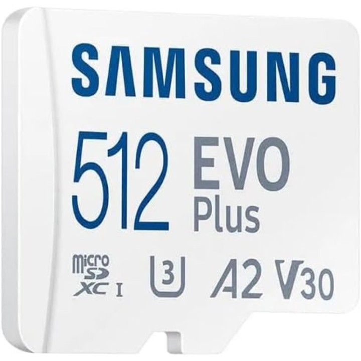 Samsung EVO Plus MicroSDXC 512GB UHS-I U3 V30 Clase 10 + Adaptador SD