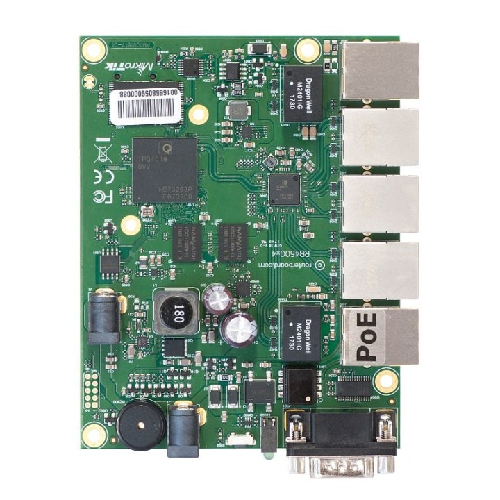 Router Mikrotik RB450Gx4 Alámbrico Gigabit Ethernet 716MHz 1024MB MicroSD Verde