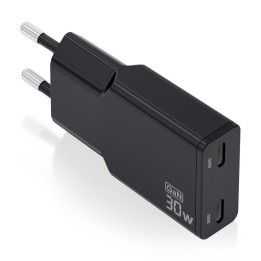 Cargador Pared AISENS 2USB-C 30W Negr(ASCH-30W2P049-BK)
