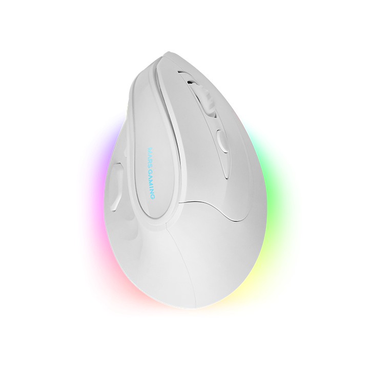 Ratón Mars Gaming Ergo Óptico RF/BT Blanco (MMSKW)