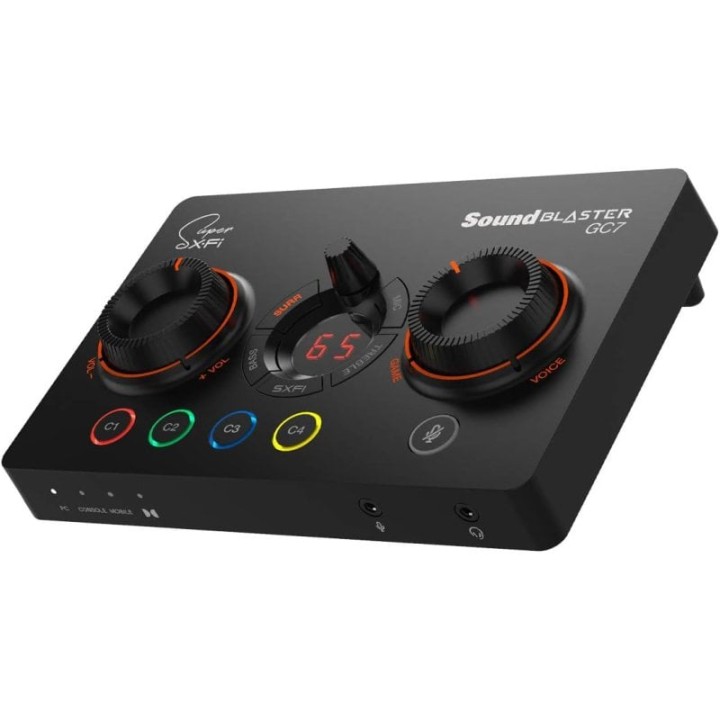 Creative Sound Blaster GC7 DAC RGB Tarjeta de Sonido Externa USB Super X-Fi para Streaming