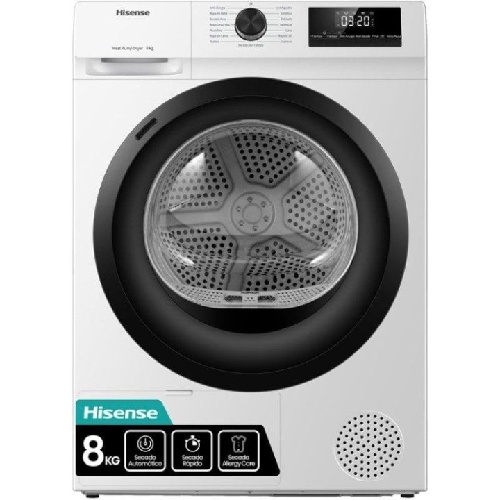 Hisense DHQE800BW2 Secadora de Bomba de Calor Carga Frontal 8Kg D Blanca