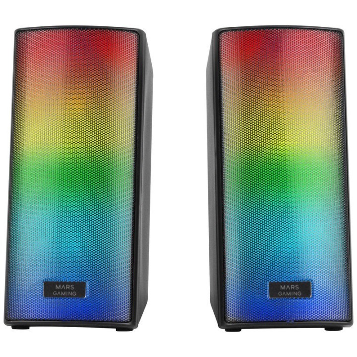 Mars Gaming MSRGB2 Altavoces Compactos Bluetooth 5.3 RGB DSP Frontal 15W Negro
