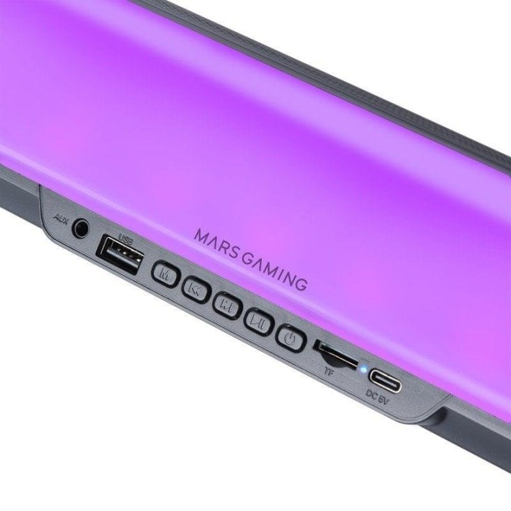 Mars Gaming MSB-ORB Altifalante Portátil + Barra de Som Bluetooth RGB 5.3 360º 20W Preto