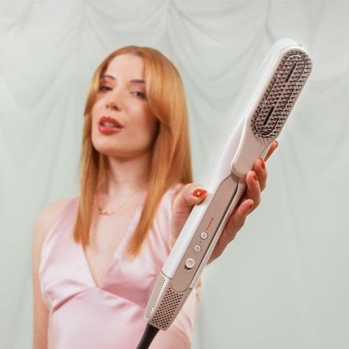 Cecotec Ritualcare Air Lisse 2 en 1 Plancha de Pelo con Aire 2 Cabezales 1000W Champagne