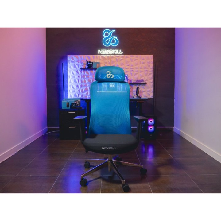 Newskill Nue Silla Gaming Ergonómica Malla Transpirable con Soporte Lumbar Negro