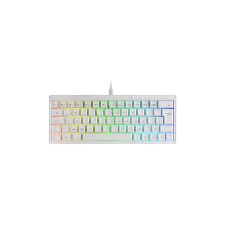 Teclado Mars Gaming RGB USB-C Blanco (MKMINIPROWBES)