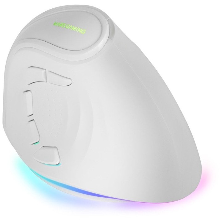 Mars Gaming MM-SK Ratón Gaming Inalámbrico Vertical Ergonómico RGB Chroma 8400DPI Tri-Mode Blanco