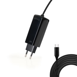 Cargador TooQ USB-C PD 65W Negro (TQLC-USBCGAN65PD-C)