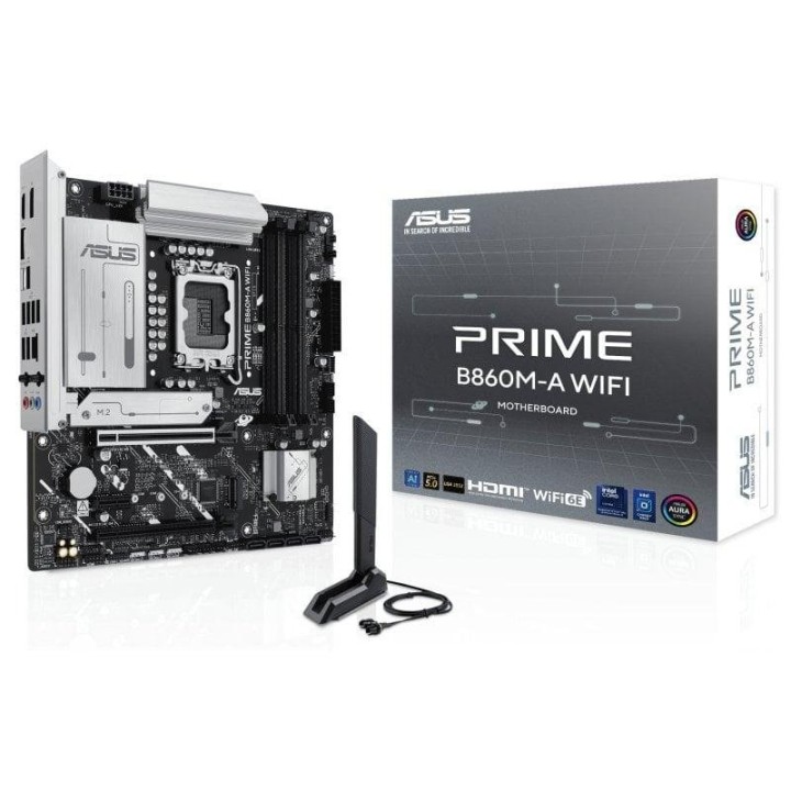 Placa Base ASUS PRIME B860M-A WIFI Intel B860 LGA1851 DDR5 micro ATX WiFi 6E 2.5GbE M.2 RAID