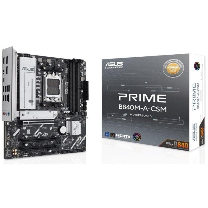 Placa Base ASUS PRIME B840M-A-CSM B840 Socket AM5 DDR5 micro-ATX 2.5GbE Sin WiFi M.2 RAID