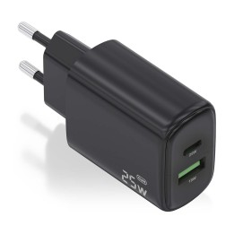 Cargador Pared AISENS Usb-C Usb-A 25W Negro (A110-0912)