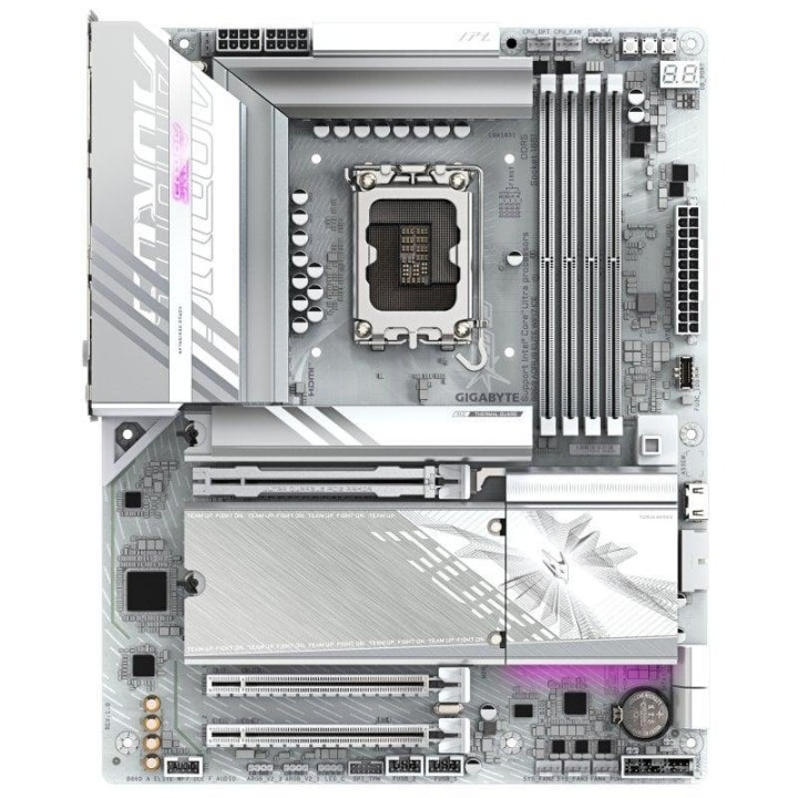 Placa Base Gigabyte B860 AORUS ELITE WIFI7 ICE B860 LGA1851 DDR5 ATX WiFi 7 PCIe 5.0 2.5GbE M.2 RGB