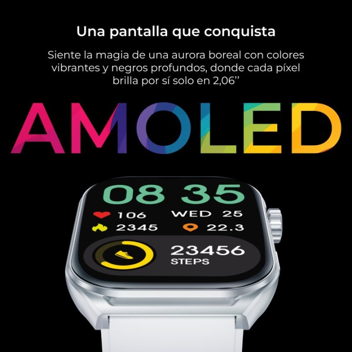 Ksix Smartwach Urban Move Pantalla AMOLED 2,06 Modo Deporte y Salud IP67 Azul