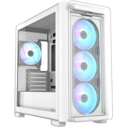 ASUS A23 PLUS Micro-ATX ARGB Cristal Templado USB-C 3.2 Blanco