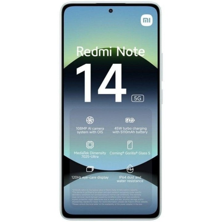 Xiaomi REDMI Note 14 5G 6GB 128GB 6.67" Verde Coral