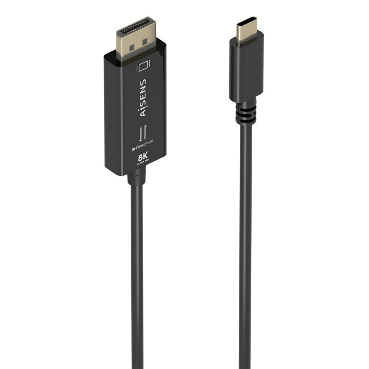 Conversor AISENS USB-C/M a DP/M 1.8m Negro (A109-0879)