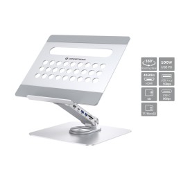 Dock Station CONCEPTRONIC con Soporte Plata (DONN27G)