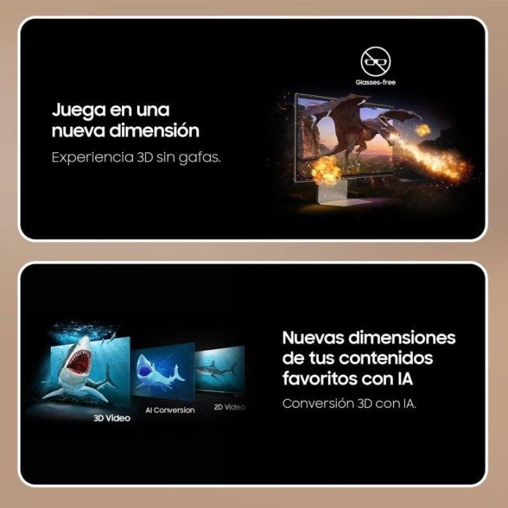 Samsung Odyssey 3D LS27FG904XUXEN 27" LED IPS UltraHD 4K 165Hz Altura Ajustable FreeSync Premium